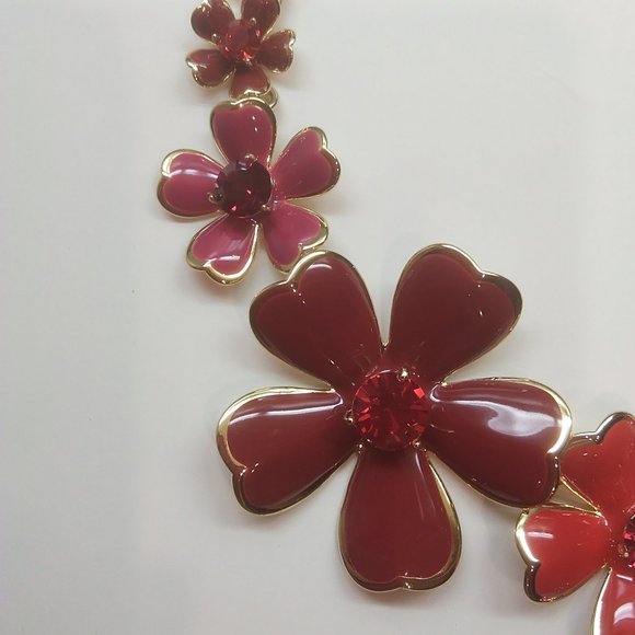 Kate Spade New Red Flower Necklace - Picture 2 of 4